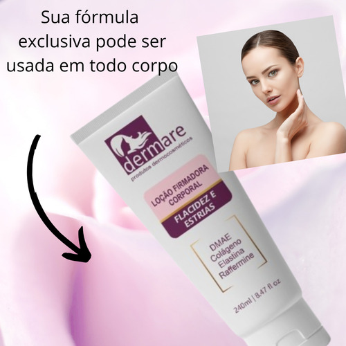 Loção Firmadora Seios E Glúteos Combate Estrias Dermare 240g