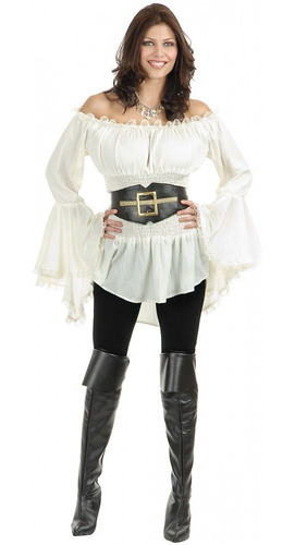 Pirata Señora Zorra De La Blusa Adulto De Disfraces Medio