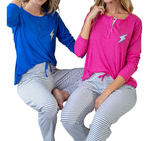 Pijamas Mujer Invierno Susurro Pantalon Pijama Algodón