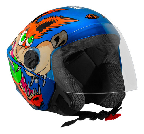 Capacete Coyote Aberto New Liberty 3 Brilhante Pro Tork  Tamanho Do Capacete 60 Cor Azul