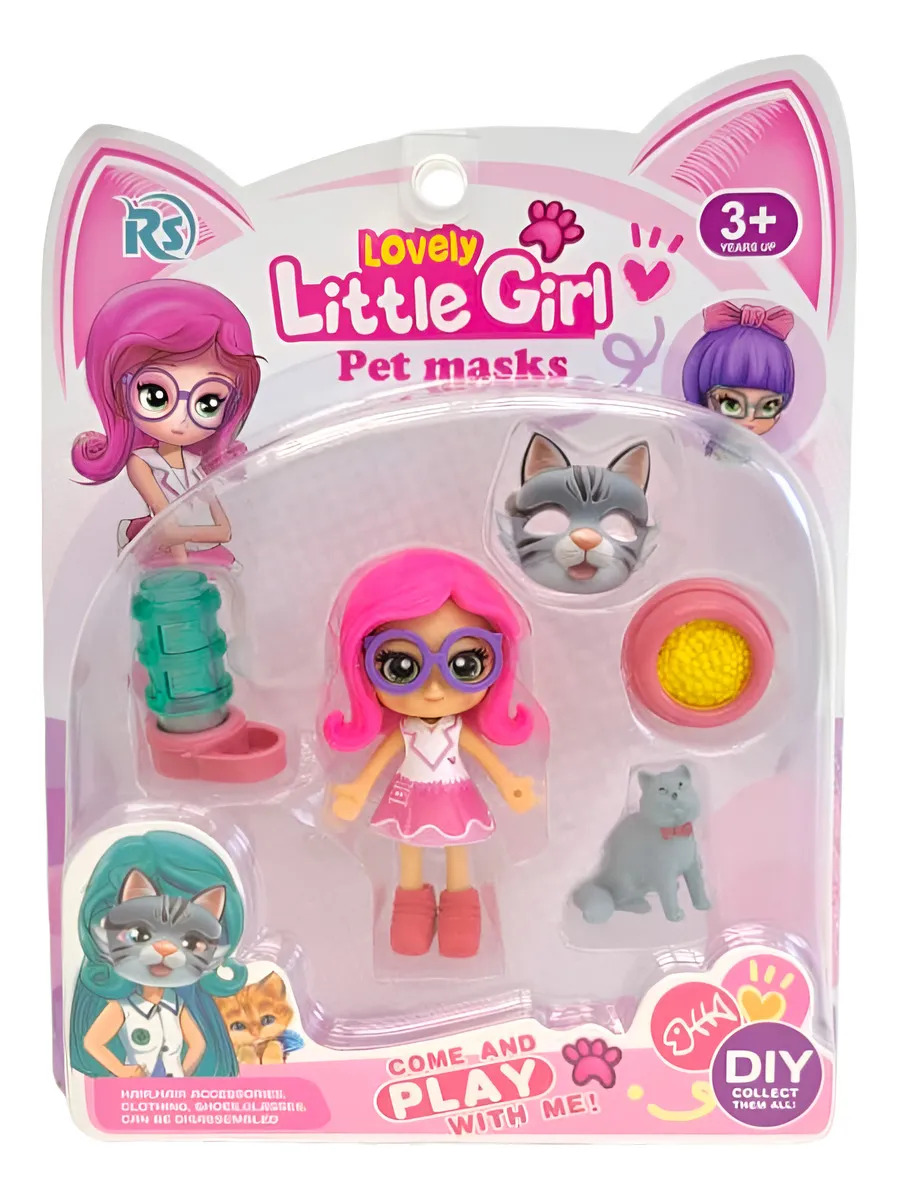 Mini Muñeca Con Mascota + Accesorios