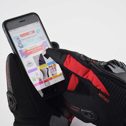 Imagen 5 de 10 de Guantes Suomy Invierno Impermeable Para Motociclista
