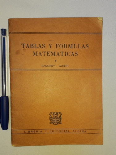 Tablas Y Fórmulas Matemáticas De Sadosky Guber