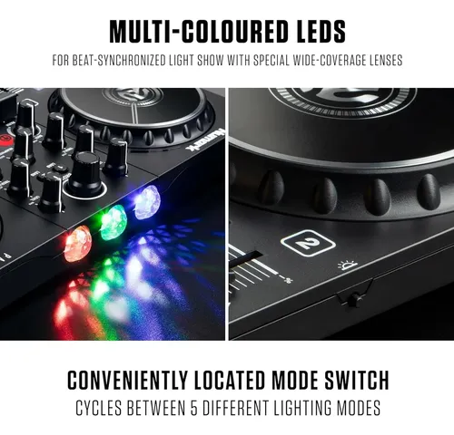 Controlador Dj Numark Party Mix Ii Com Luzes E Serato Lite