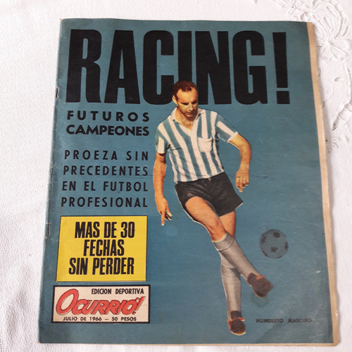 Racing Suplemento Deportivo Ocurrio Julio 1966