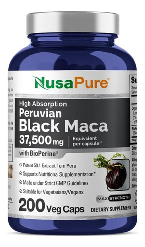 Maca Negra 500mg - Unidad a $930