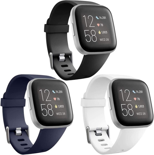 Imagen 1 de 10 de 3 Mallas Para Reloj Fitbit Versa O Versa 2 / Talle Small