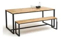 Comprar Mesa De Comedor Estilo Industrial (incluye 2 Bancos)