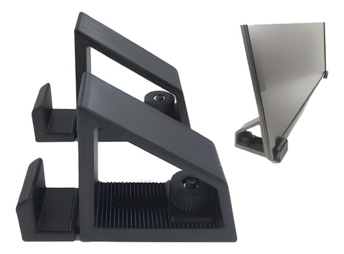 Suporte Mesa Para Tv Monitor Regulável Ajustável Base Cor Preto