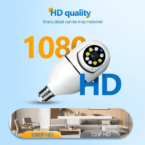 Cámara Smart Bulb De 2.0 Millones De Hd Con Monitoreo Remoto
