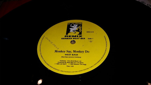 Westbam Monkey Say Monkey Do (remix) Vinilo Maxi Uk 1989