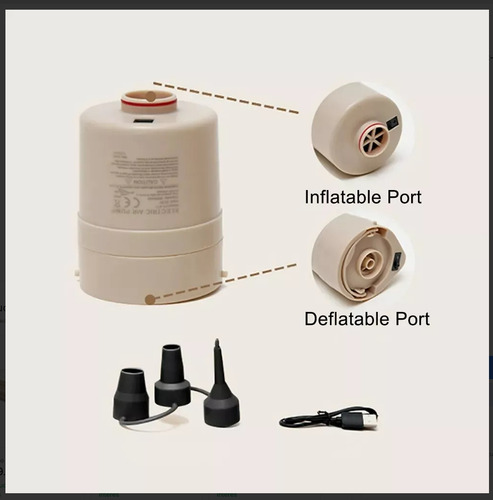 Colchon Cama Inflable Electrico 1 Plaza Inflador Recargable