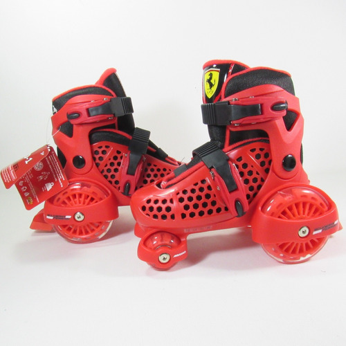 Kit De Patines Ferrari 4 Ruedas Con Protecciones Regalo Niño