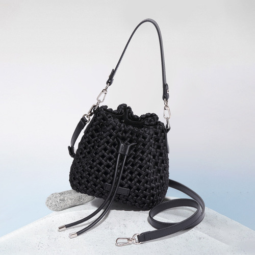 Nuevo Bolso Tipo Cubo Tejido Seda,bolso Cruzado Informal