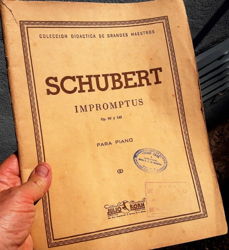Libro Schubert Impromptus Partitura Piano