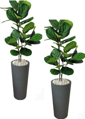 2 Piezas De Maceta Minimalista De Plástico Ficus 60 Exterior