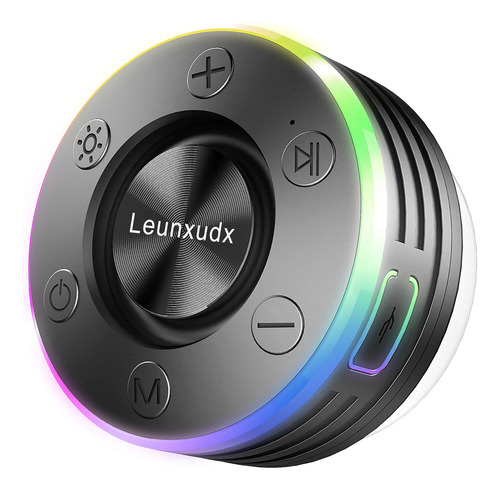 Leunxudx Altavoz Bluetooth Para Ducha Impermeable Ipx7 Luz