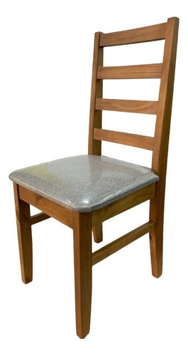 Cadeira de jantar Maderce Maderce Estofado, estrutura de cor  madeira e design do tecido lisa, 6 unidades