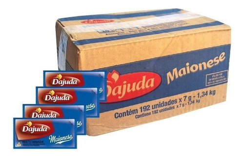 Maionese Tradicional Sachê Caixa C/192 X 7g - Dajuda