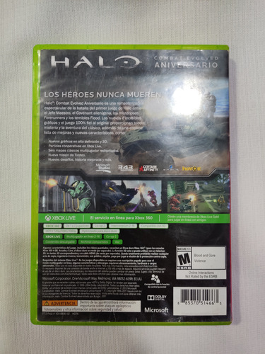 Halo Combat Evolved Aniversario Para Xbox 360 Envío Inmediat (Usado)