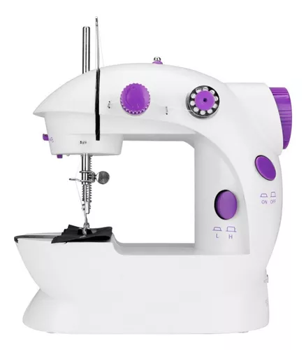 Ripley - MAQUINA DE COSER PORTATIL 22.5X13.5X21CM BLANCO MORADO