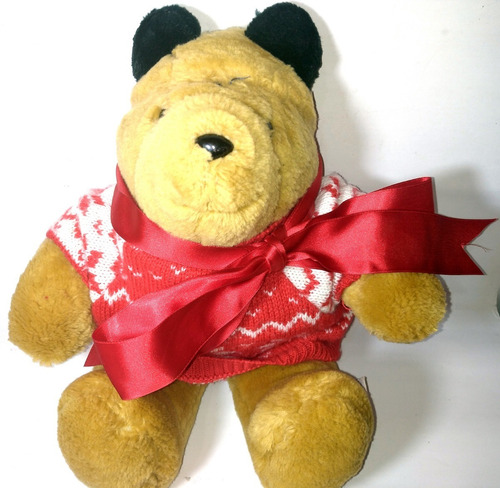 Oso De Peluche Motivo Navideño (largo 22cm, Ancho 15cm)