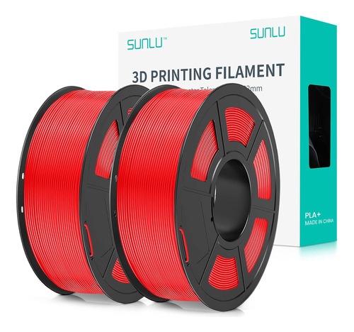 Filamento Pla Plus Sunlu Red, 1.75 Mm, For 2 Kg