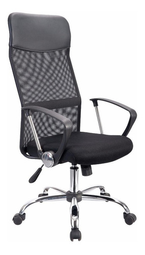 Silla de escritorio Offiho Econo-malla gamer ergonómica negra con tapizado de malla