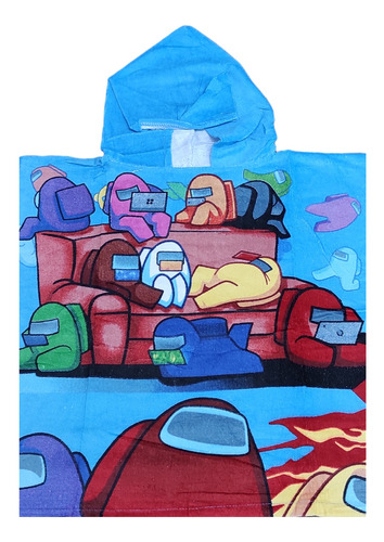 Poncho Toalla C/ Capucha Infantil Dibujo Disney 100% Algodón