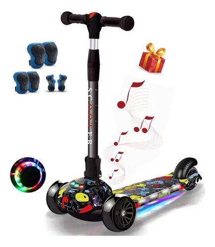 Scooter De Tres Ruedas Con Luces Led Y Música, 2colores