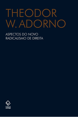 Aspectos do novo radicalismo de direita, de W. Adorno, Theodor. Série Adorno Fundação Editora da Unesp, capa mole em português, 2020