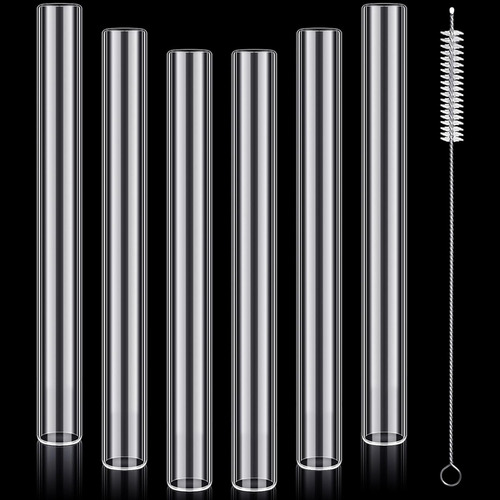Tubo De Vidrio Borosilicato Transparente De 4 Pulgadas, 6 Un