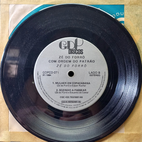 Compacto... Zé Do Forró... Forró Em Araripina...1984... (Usado)