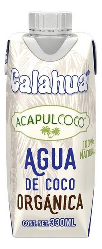 Nuevo 5 Pza Agua De Coco Calahua Acapulcoco Orgánica 330 Ml