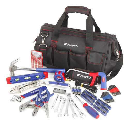 Kit Set Juego De Herramientas 155 Piezas En Bolso Workpro