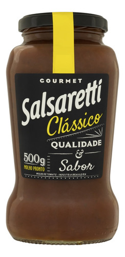 Molho de Tomate Clássico Salsaretti Gourmet sem glúten 500 g