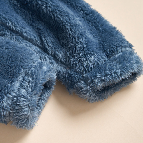 Conjunto Casual De Algodón Cómodo Manga Larga Para Bebés Azul 9-12 M