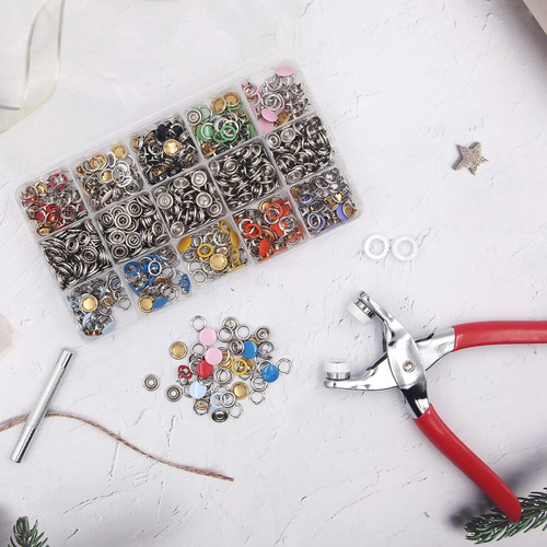 Pinza Kam Botón Presión Broche T5 11 Colores 804 Pcs