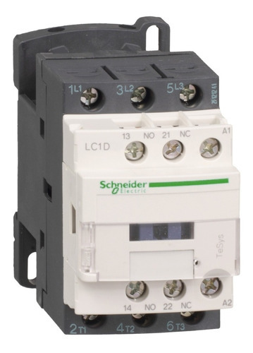 Imagen 1 de 3 de Contactor Magnético Tripolar Lc1d12f7 12a 110v 4hp-7.5hp