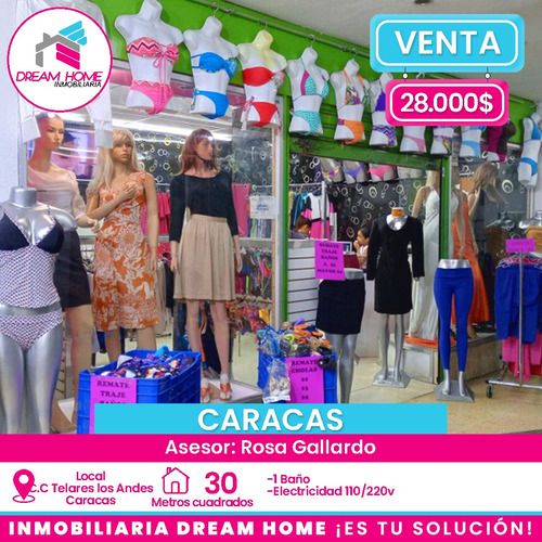 Local En Venta C.c. Telares Los Andes, El Cementerio - Caracas