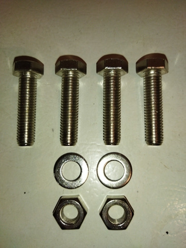 Tornillo Acero Cromado 3/8 X 40mm Largo Grado 4.8 ( 4 Und )