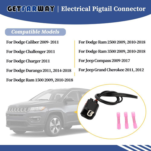 Conector Eléctrico 68064998aa 3 Cables Para Dodge/jeep 2009-