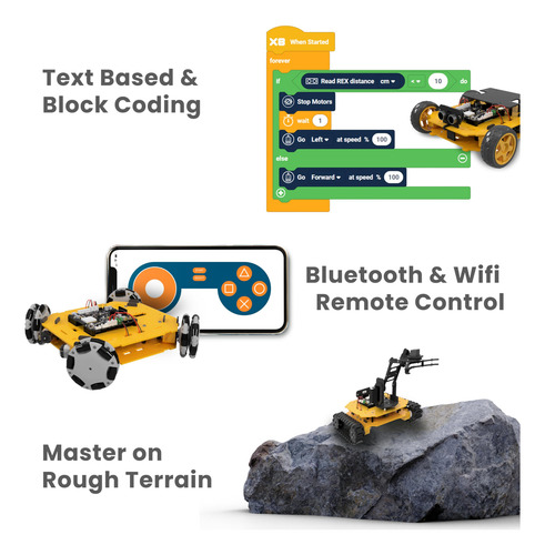 Kit De Robots De Codificacion Robotistan Rex Evolution 8in1
