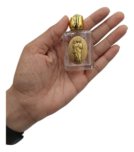 Recuerdo De Botella De Cristal Para Agua Bendita Regalo 12pz San Judas Tadeo
