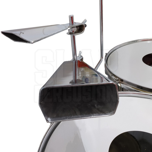 Imagen 4 de 7 de Set Timbales Profesional 14 15 Pulgadas Platillo 2 Campanas
