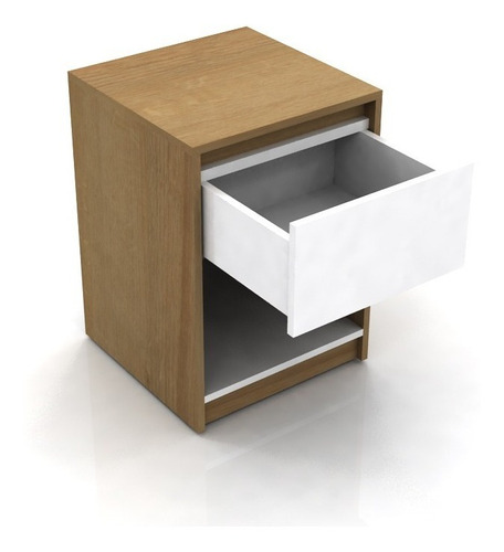 Imagen 6 de 7 de Mesa De Luz Con Cajon Y Espacio Moderna Guia Metalica