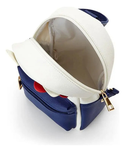 Bolso Mini Mochila Kawaii Hello Kitty Vinipiel Bordada Mujer
