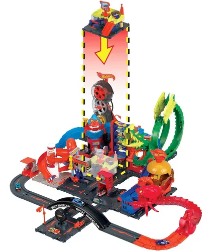 Hot Wheels City Toy Car Track Set Downtown Express Car Wash