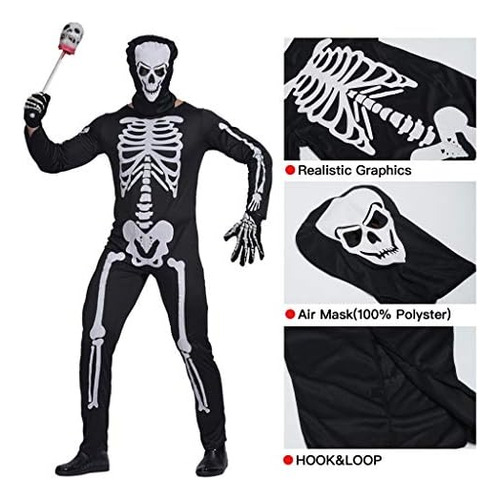 Disfraz De Halloween De Esqueleto Para Hombre Eraspooky (bla
