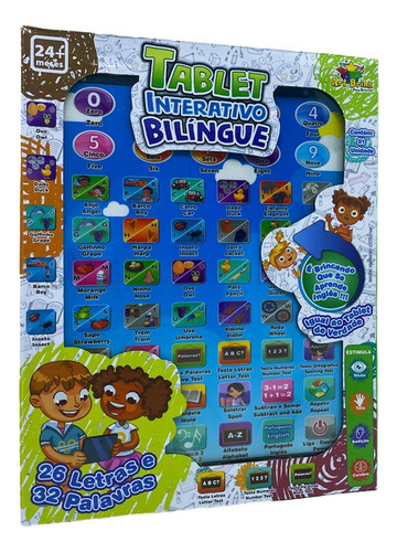 Tablet Interativo Bilíngue Art Brink Brinquedo Educativo